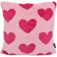 NOVÉE Furry hart roze | 45 x 45 cm | kussenhoes | polyester