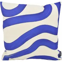 Gek op kussens! Royal blue lines | 45 x 45 cm | kussenhoes | katoen/linnen