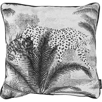 Gek op kussens! Sierkussen velvet leopard palm | 45 x 45 cm | velvet/polyester