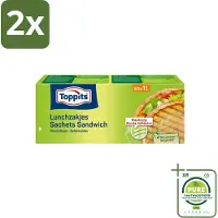 Toppits – Lunchzakjes – Hersluitbaar – 1 Liter – 50 Zakjes - Voordeelverpakking - 2 stuks - Sandwichzakjes - Lunchzakjes