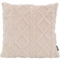NOVÉE Furry cross beige | 45 x 45 cm | kussenhoes | polyester