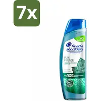 Head & shoulders 7 x – Shampoo – Pure Intense Kalmeert Jeuk – 250 ml - Anti-roos Shampoo - Shampoo Bij Jeukende Hoofdhuid - Pepermunt Shampoo - Jeuk Kalmerend Shampoo - Siliconenvrije Shampoo