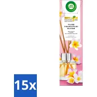 Air Wick - Geurstokjes - Delicate Frangipani Bloemen - Essentiële Oliën - 40 ml - Bulkverpakking - 15 stuks