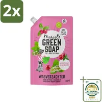 Marcel's Green Soap Marcel’s Green Soap – Wasverzachter – Patchouli & Cranberry - Navulling – 750 ml - Voordeelverpakking - 2 stuks - Patchouli - Cranberry