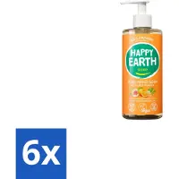 Happy Earth – Handzeep – 100% Natuurlijk Rose Petitgrain – 300 ml - Voordeelverpakking - 6 stuks