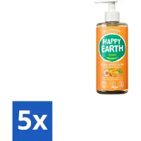Happy Earth – Handzeep – 100% Natuurlijk Rose Petitgrain – 300 ml - Bulkverpakking - 5 stuks
