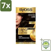 Syoss Oleo Intense - Haarverf - 2-10 - Bruinzwart - 115ml x 7