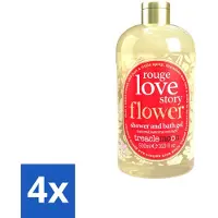 Treaclemoon – Bad- & Douchegel – Rouge Love Story – 500 ml - Voordeelverpakking - 4 stuks