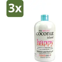 Treaclemoon – Douchegel – My Coconut Island – 500 ml - Bulkverpakking - 3 stuks