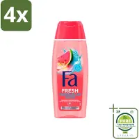 Fa – Douchegel – Fiji Dream – 250 ml - Voordeelverpakking - 4 stuks - Douchegel tropisch - Douchegel hydraterend