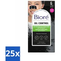 Bioré – Houtskool Neusstrips – Diepreinigend – 6 strips - Bulkverpakking - 25 stuks