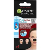 Garnier - Pure Active - Anti-Mee-Eters Strips - Charcoal - Neus, Voorhoofd & Kin - 4 Strips - 1 stuk