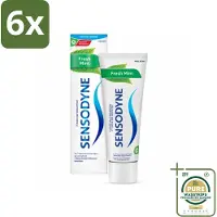 Sensodyne - Tandpasta - Fresh Mint - Frisse Adem - 75 ml - Voordeelverpakking - 6 stuks - - Fluoride