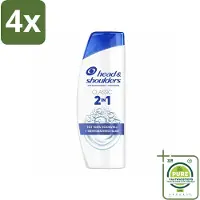 Head & shoulders – 2-in-1 – Classic – 300 ml - Voordeelverpakking - 4 stuks - Anti-roos shampoo - 2-in-1 shampoo