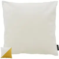Gek op kussens! Sierkussen velvet 2 tone cream / yellow | 45 x 45 cm | velvet/polyester