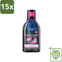 Nivea 15 x – Micellair Reinigingswater – Waterproof Expert – 400 ml - Grootverpakking - Reiniging Make-up - Make-up Verwijderen - Micellair Water - Huid Reinigen - Waterproof Make-up Verwijderen