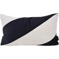 NOVÉE Sierkussen velvet swirl zwart / wit | 30 x 50 cm | polyester