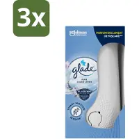 Glade - Houder Sense & Spray - Pure Clean Linen - 18 ml - Bulkverpakking - 3 stuks