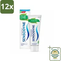 Sensodyne - Tandpasta - Fresh Mint - Frisse Adem - 75 ml - Voordeelverpakking - 12 stuks - - Fluoride