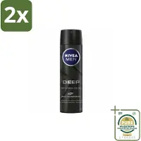 Nivea MEN – Deodorant spray – Deep – 150 ml - Voordeelverpakking - 2 stuks - Droge huid - 48 uur bescherming