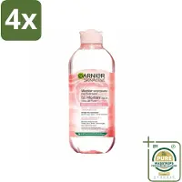Garnier - SkinActive - Micellair Reinigingswater - Rozenwater - Stralende Huid - 400 ml - Voordeelverpakking - 4 stuks - Rozenwater - Stralende huid