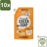 Marcel's Green Soap 10 x Marcel’s Green Soap – Handzeep Navulling – Sinaasappel & Jasmijn – 500 ml - Grootverpakking - Kabel - Kabels - Kabelsysteem - Kabelsysteem