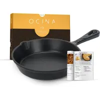 Ocina Gietijzeren pan voor BBQ en Inductie – 16 cm – Skillet – Koekenpan – Hapjespan - Pannen - Emaille - Zwart