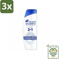 Head & shoulders 3 x – 2-in-1 – Classic – 300 ml - Grootverpakking - Anti-roos Shampoo - 2-in-1 Shampoo - Classic Anti-roos Shampoo - Shampoo Tegen Roos - Anti-roos Conditioner