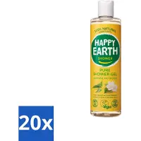 Happy Earth 20 x – Douchegel – 100% Natuurlijk Jasmine Ho Wood – 300 ml - 100% Natuurlijke Douchegel - Jasmijn En Ho Wood - Vegan Douchegel - Natuurlijke Huidverzorging - Dierproefvrij