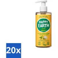 Happy Earth 20 x – Handzeep – 100% Natuurlijk Jasmine Ho Wood – 300 ml - Natuurlijke Handzeep - Vegan Handzeep - Antibacteriële Handzeep - Handzeep Met Jasmijn - Handzeep Met Ho Wood