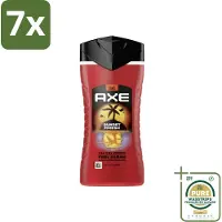 Axe 7 x – Douchegel 3-in-1 – Sunset Fresh – 250 ml - Grootverpakking - 3-in-1 Douchegel - Lichaam - Gezicht - Haar - Frisheid
