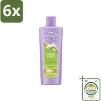 Andrélon – Shampoo – Langer Fris – 400 ml - Voordeelverpakking - 6 stuks - Vet haar - Diepe reiniging