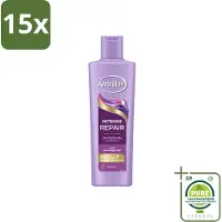 Andrélon 15 x – Shampoo – Intense Repair – 250 ml - Grootverpakking - Haar Herstellen - Beschadigd Haar - Keratine Shampoo - Haar Beschermen - Haar Herstel
