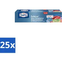 Toppits – Safeloc Zip-Diepvrieszakken – 3 Liter – 15 Zakjes - Bulkverpakking - 25 stuks