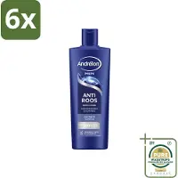 Andrélon – Shampoo – Anti Roos Men – 400 ml - Voordeelverpakking - 6 stuks - Mannelijke hoofdhuid - Droge hoofdhuid