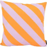 Gek op kussens! Stripe lila/geel | 45 x 45 cm | kussenhoes | katoen/polyester