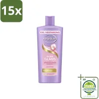 Andrélon 15 x – Shampoo – Extra Glans – 685 ml - Grootverpakking - Glans Haar - Zijde Extract - Vitamine C - Stralende Haar - Gezonde Glans