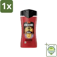 Axe 1 x – Douchegel 3-in-1 – Sunset Fresh – 250 ml - Douchegel - Frisheid - Geur - Lichaam - Gezicht