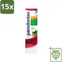 Parodontax 15 x - Tandpasta - Herbal Twist - Ginger & Mint - 75 ml - Grootverpakking - Tandpasta - Tandvlees - Tandplak - Gember - Munt