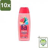Fa 10 x – Douchegel – Fiji Dream – 250 ml - Grootverpakking - Douchegel Tropisch - Douchegel Hydraterend - Douchegel Voor Huid - Tropische Geur - Douchegel Fiji Dream