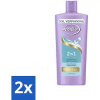 Andrélon 2 x – Shampoo 2-in-1 – Iedere Dag – 685 ml - Haar Verzorging - Shampoo En Conditioner - Vitamine B5 - Haartype - Haarkleur