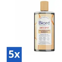 Bioré – Houtskool Anti-Puistjes Reinigingsgel – Gezichtsreiniger – 200 ml - Bulkverpakking - 5 stuks