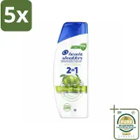 Head & shoulders 5 x – 2-in-1 – Apple Fresh – 300 ml - Grootverpakking - Anti-roos Shampoo - 2-in-1 Shampoo - Apple Fresh Shampoo - Shampoo Tegen Roos - Verfrissende Shampoo