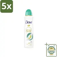 Dove 5 x – Deodorant Spray – Peer & Aloe Vera – 150 ml - Grootverpakking - Anti-transpirant Spray - Deodorant Spray - Peer En Aloë Vera - Zweetvermindering - Huidverzorging
