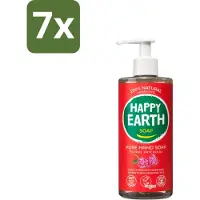 Happy Earth – Handzeep – 100% Natuurlijk Floral Patchouli – 300 ml - Bulkverpakking - 7 stuks