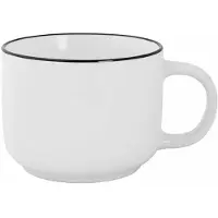 COSY&TRENDY Cosy & trendy Soepkom Renee - wit - 14 x 8 cm - porselein - soep/saus kom - 480 ml