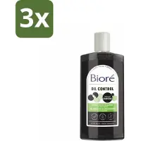 Bioré 3 x – Houtskool Reinigingsgel – Gezichtsreiniger – 200 ml - Houtskool Reiniger - Gezichtsreiniger - Diepe Porie Reiniging - Vette Huid Reinigen - Huid Reinigen