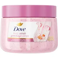 Dove Body Scrub - Himalayan Salt & Rose Oil Body Scrub - Moisturize, Exfoliates and Deeply Nourishes - 444ml