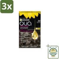Garnier 3 x - Olia 5 - Haarkleuring - Lichtbruin - Zonder Ammoniak - 60% Olie - Permanente Kleur - Grootverpakking - Haarkleuring - Permanent - Zonder Ammoniak - 60% Olie - Lichtbruin