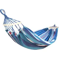 Adler Hangmat 150x200 cm – Geschikt voor 1 of 2 Personen – Katoen/Polyester – Inclusief Ophangset en Draaghoes – Max. 200 kg